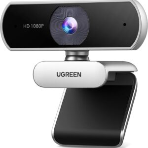 Webcam – UGREEN Webcam Full HD 1080P/30fps USB A Webcam with Microphone for PC, Automatic Light Correction, 85° View, USB Webcam for Live Streaming, Video Calls, Conferences Switch 2 (Silver Grey)