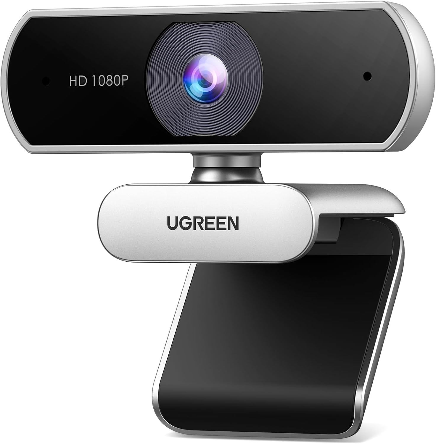 Webcam - UGREEN Webcam Full HD 1080P/30fps USB A Webcam with Microphone for PC, Automatic Light Correction, 85° View, USB Webcam for Live Streaming, Video Calls, Conferences Switch 2 (Silver Grey)