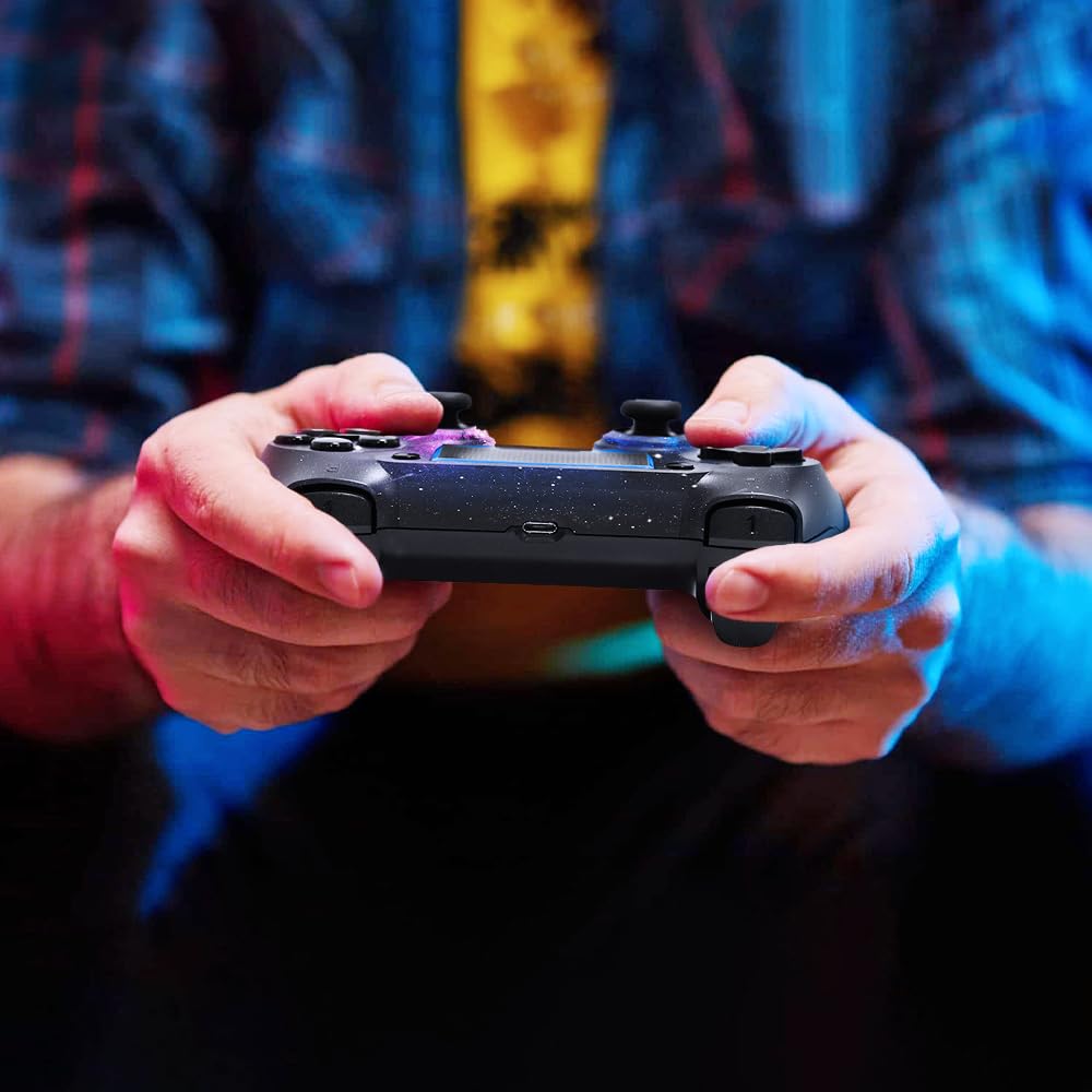 Gaming Consoles & Controllers - AceGamer Wireless Controller for PS4, Game Controller Compatible with PS4/Pro/Slim/PC Gamepad with Turbo/Back Button/Dual Vibration/6-Axis Gyro Sensor/Touch Panel – Bild 6