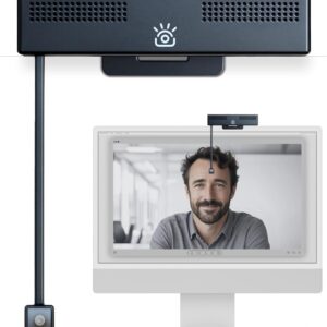 Webcam – Pro 4K HD Webcam mit Mikrofon und Sichtschutzklappe, Augenkontakt-Webcam, Plug&Play mit automatischer Lichtkorrektur, Laptop-PC-Kamera für Video-Streaming, Konferenzen