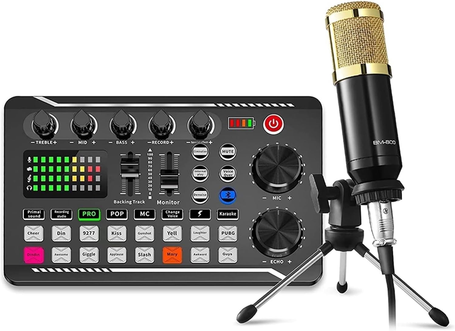 Streaming-Equipment - Sound Card Kit, Podcast Equipment Pack, Sound Card Microphone (120KHz/24Bit) and Professional Audio Mixer for Streaming Gaming