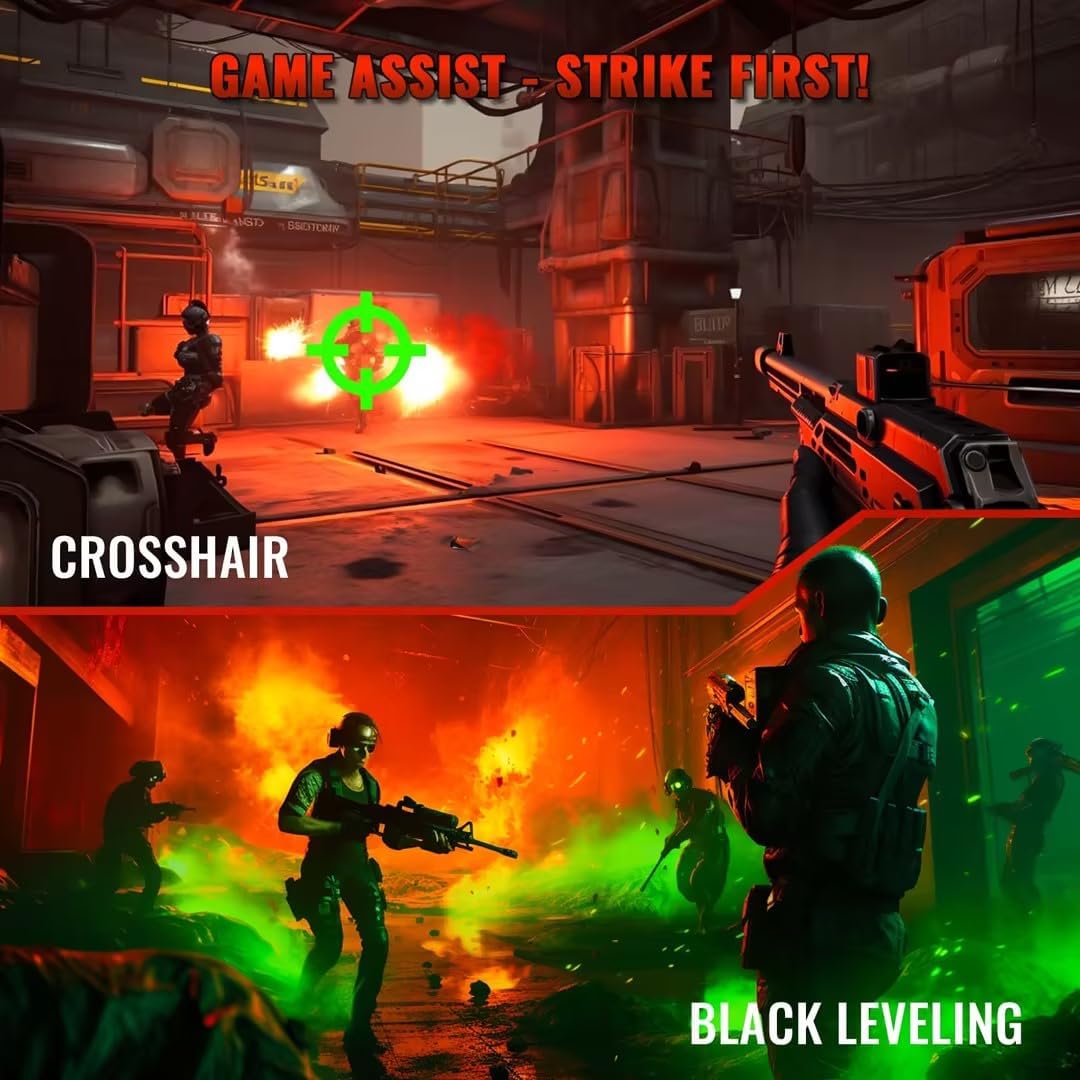 Gaming PC & Gaming Monitors - Smart Tech 27 Inch Gaming Monitor 240Hz, MPRT 1ms, with Speakers, Adaptive Sync, FHD 1080P, 130% sRGB, Height Adjustable, Rotatable, Type-C, HDMI DP, VESA, PC Screen - Black – Bild 6