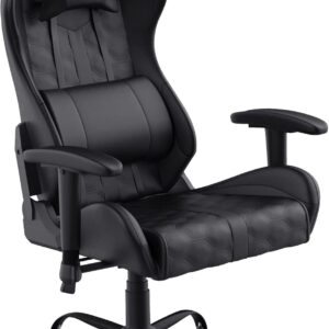Gaming Chairs – Trust Gaming GXT 708 Resto Gaming Chair, 360° Rotation, Office Chair with Removable Cushion, Height-Adjustable Chair for Computer, Lockable Chair – Black