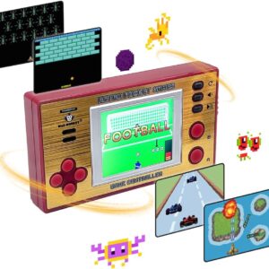 Gaming Consoles & Controllers – Mad Monkey Retro Mini Game Console, Handheld Game Console for Travel, 153 Games, Retro Arcade Games, Gold, Red