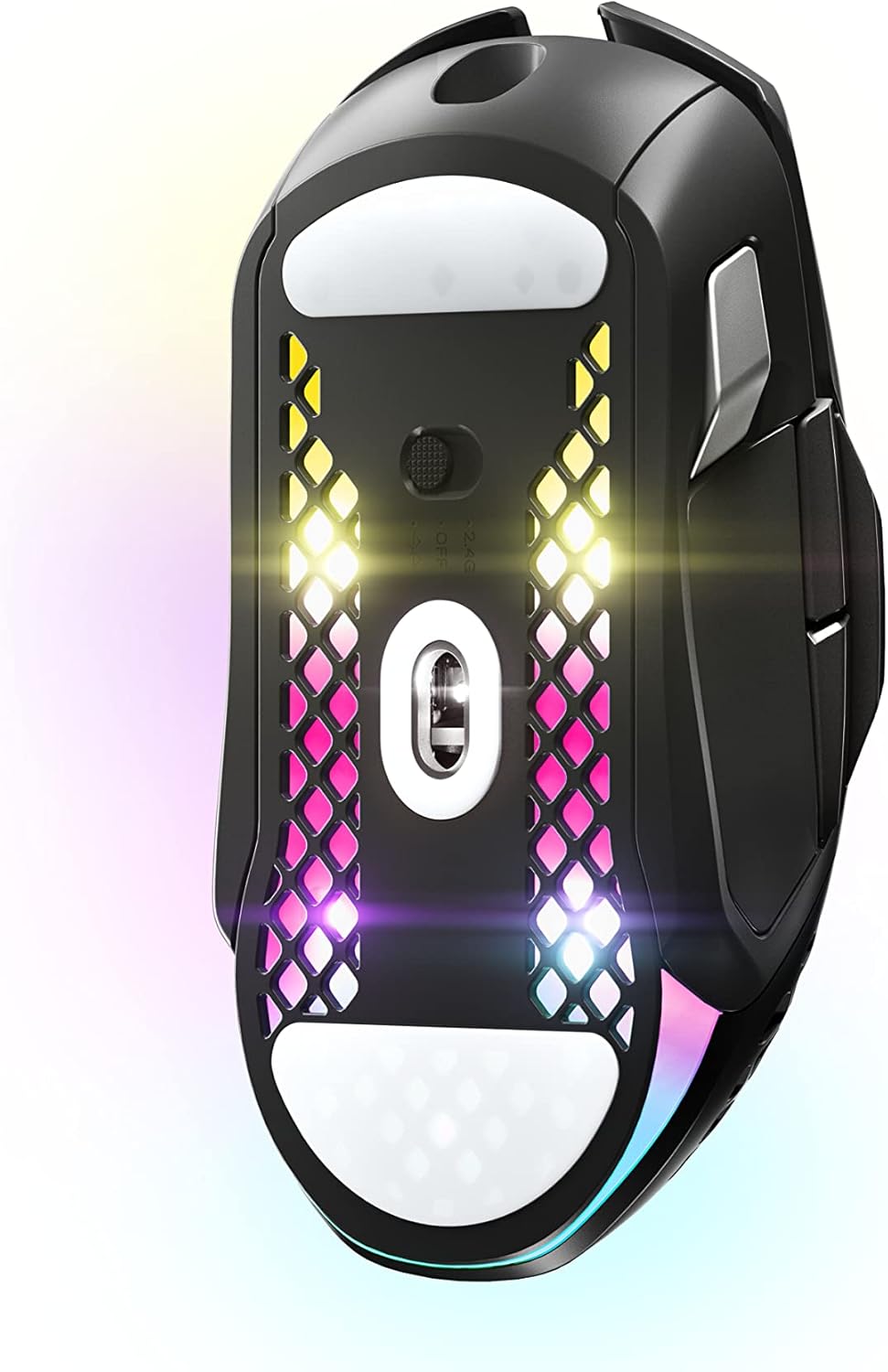 Gaming Tastatur & Maus - SteelSeries Aerox 5 Wireless - RGB Gaming Mouse with Surface Openings - Feather-Light, Water Resistant Design - 9 Buttons - Bluetooth/2.4GHz - TrueMove Air Optical Sensor with 18,000 DPI – Bild 9