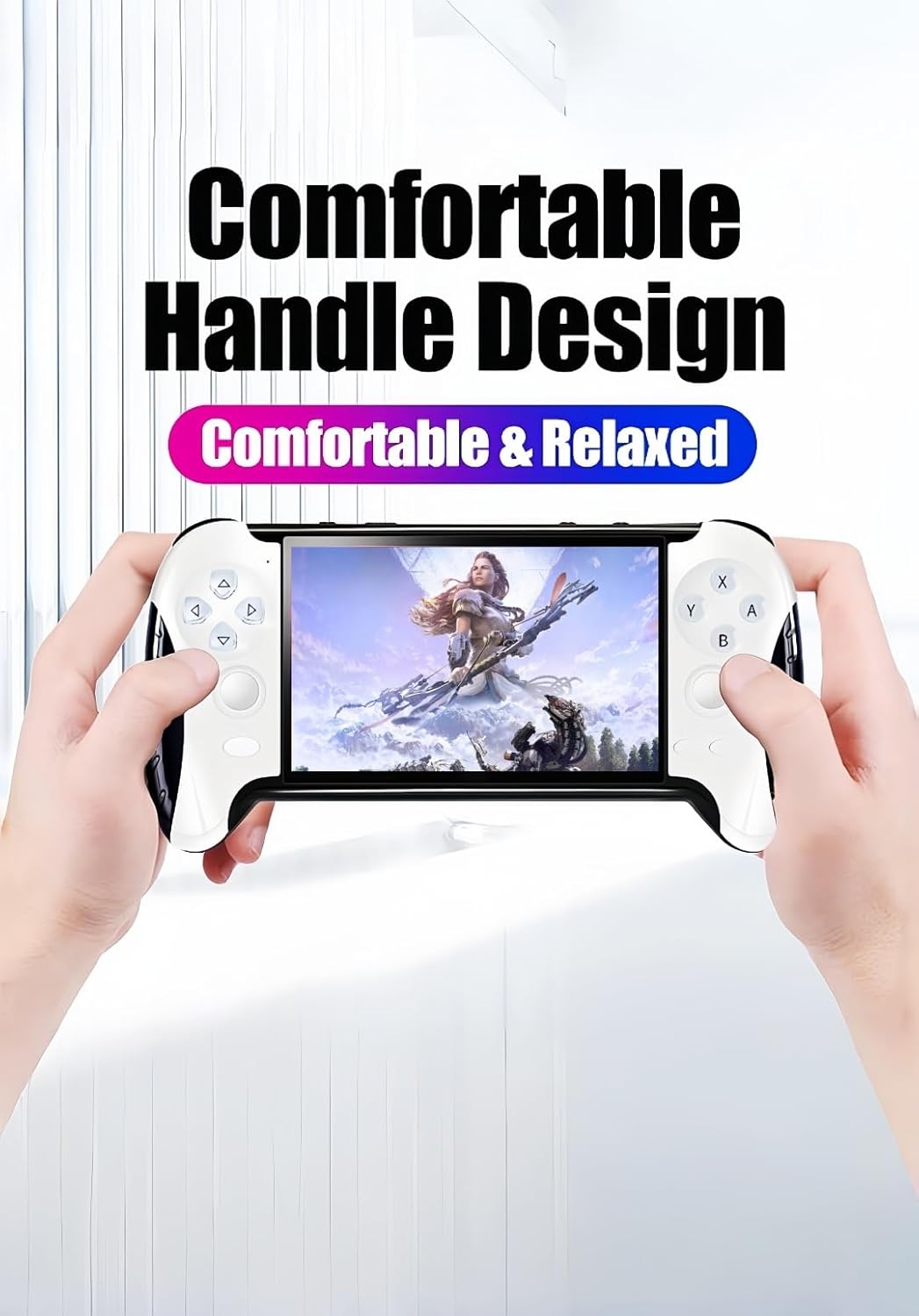 Gaming Consoles & Controllers - 4.3 Inch Portable Video Game Console Creative Handle Design Multiple Emulators MP4/MP3/E-Book TV Output Leisure Puzzle Handheld Retro Video Games Birthday – Bild 4
