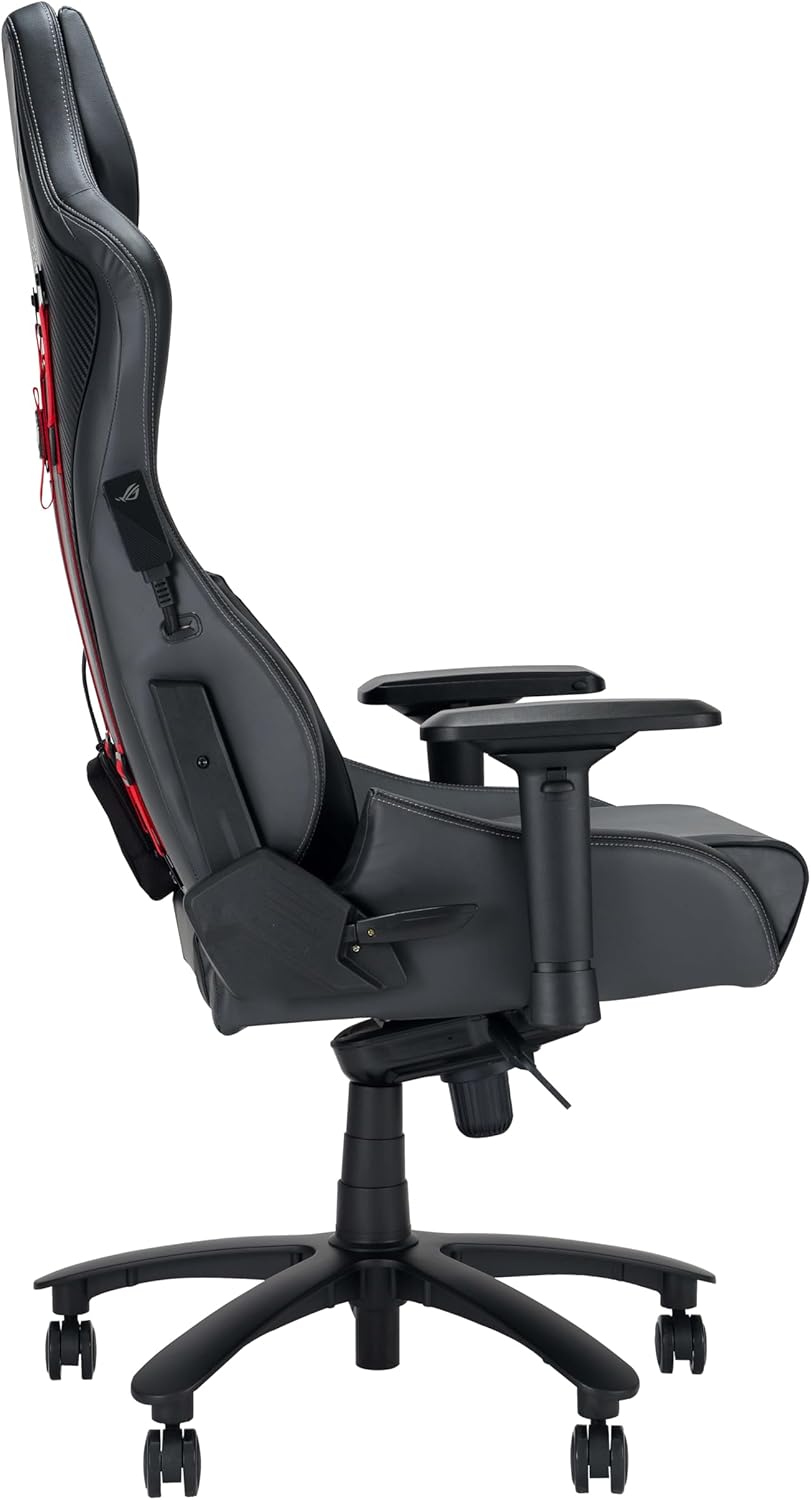 Gaming Chairs - ASUS ROG Chariot X Gaming Chair (Aura RGB Lighting, 4D Armrests, Memory Foam, Premium PU Leather, One-Touch Controller) Grey – Bild 5