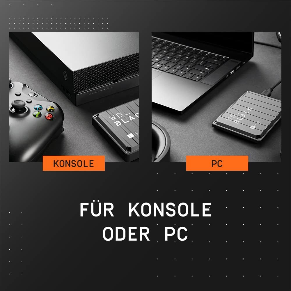 Gaming Consoles & Controllers - WD_BLACK P10 Game Drive 2TB External Gaming Hard Drive Mobile and Robust Hard Drive for Console and PC Store up to 125 Games Black – Bild 7