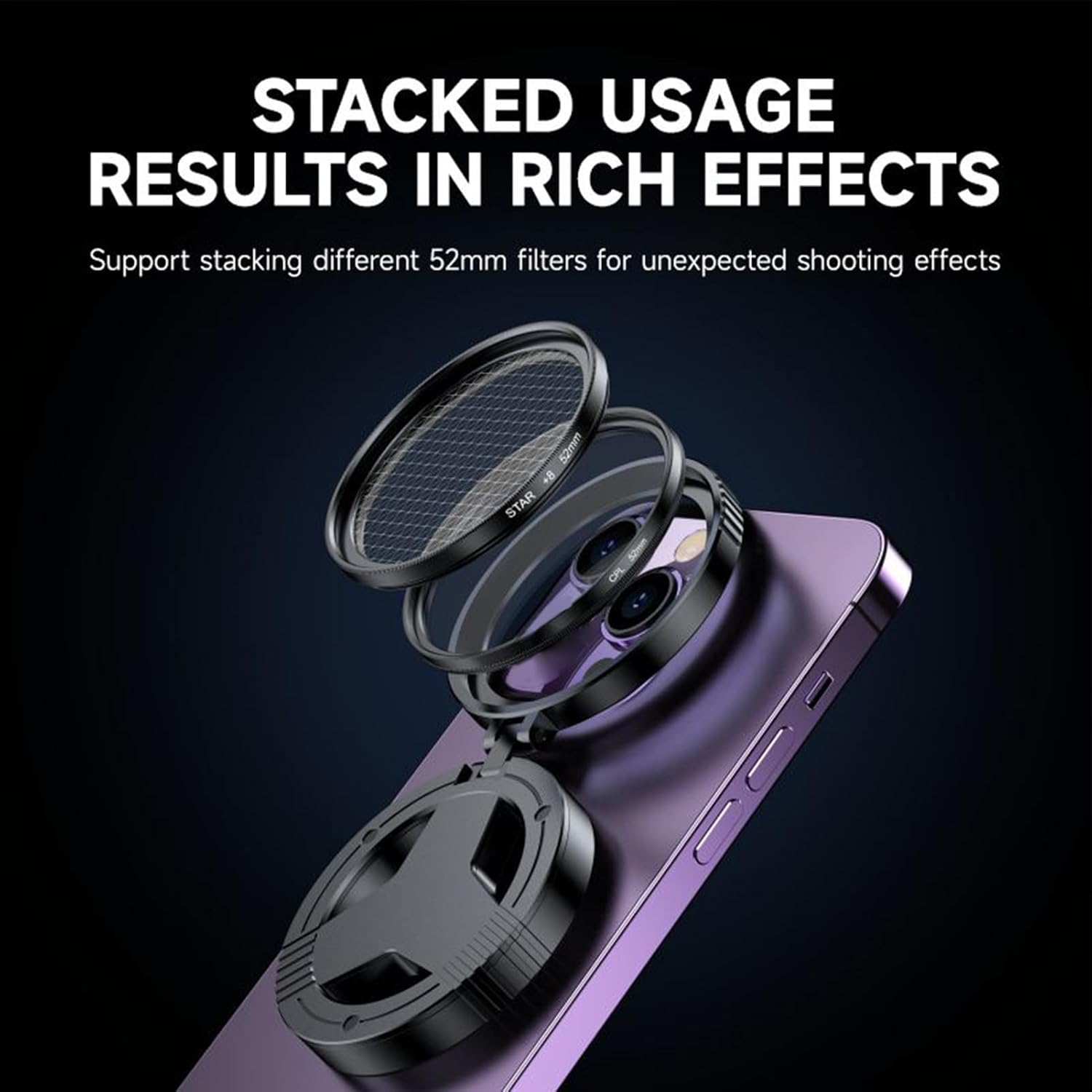 Streaming-Equipment - Zirkular-Polarisationsfilter | Magnetischer Handy-Kamera-Polarisator, Kamera-Polarisationsfilter für Abenteuer, Camping, Vlogging, Outdoor, Reisen, Live-Streaming, Videoaufnahmen – Bild 9