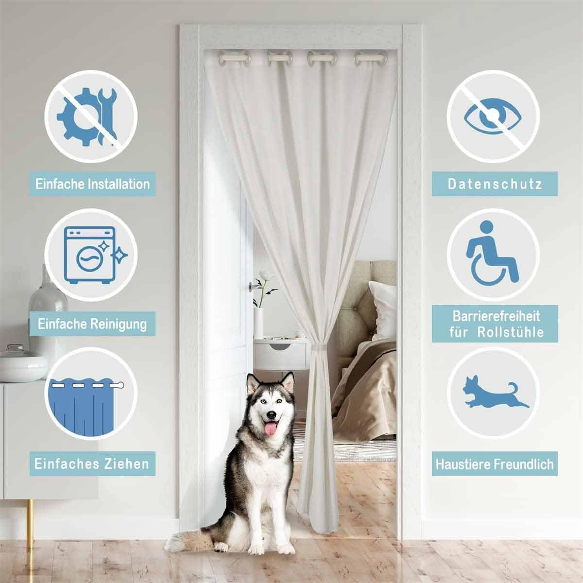 Gaming Consoles & Controllers - Gamepad Door Curtain 86 x 203 cm for Door Privacy Gaming 30%-50% Room Blackout Blackout Curtain Game Decor Red Black Modern Game Consoles Controller Room Divider Curtains Curtain – Bild 4