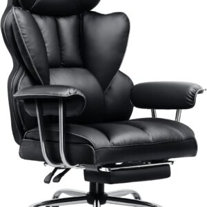 Gaming Chairs – GTPLAYER Gaming Chair, Gamer Chair, Ergonomic Office Chair with Footrest, Fabric Surface, Spring Seat Cushion, Gaming Chair Padded, Gaming Chair 150 kg Load Capacity, Black