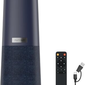 Webcam – Nuroum 360 Pro Camera for Video Conferencing, 3 AI Modes, Intelligent Noise Reduction & AGC, Webcam with Microphone and Speaker for Zoom/Teams/GoogleMeet on PC/Laptop/Desktop