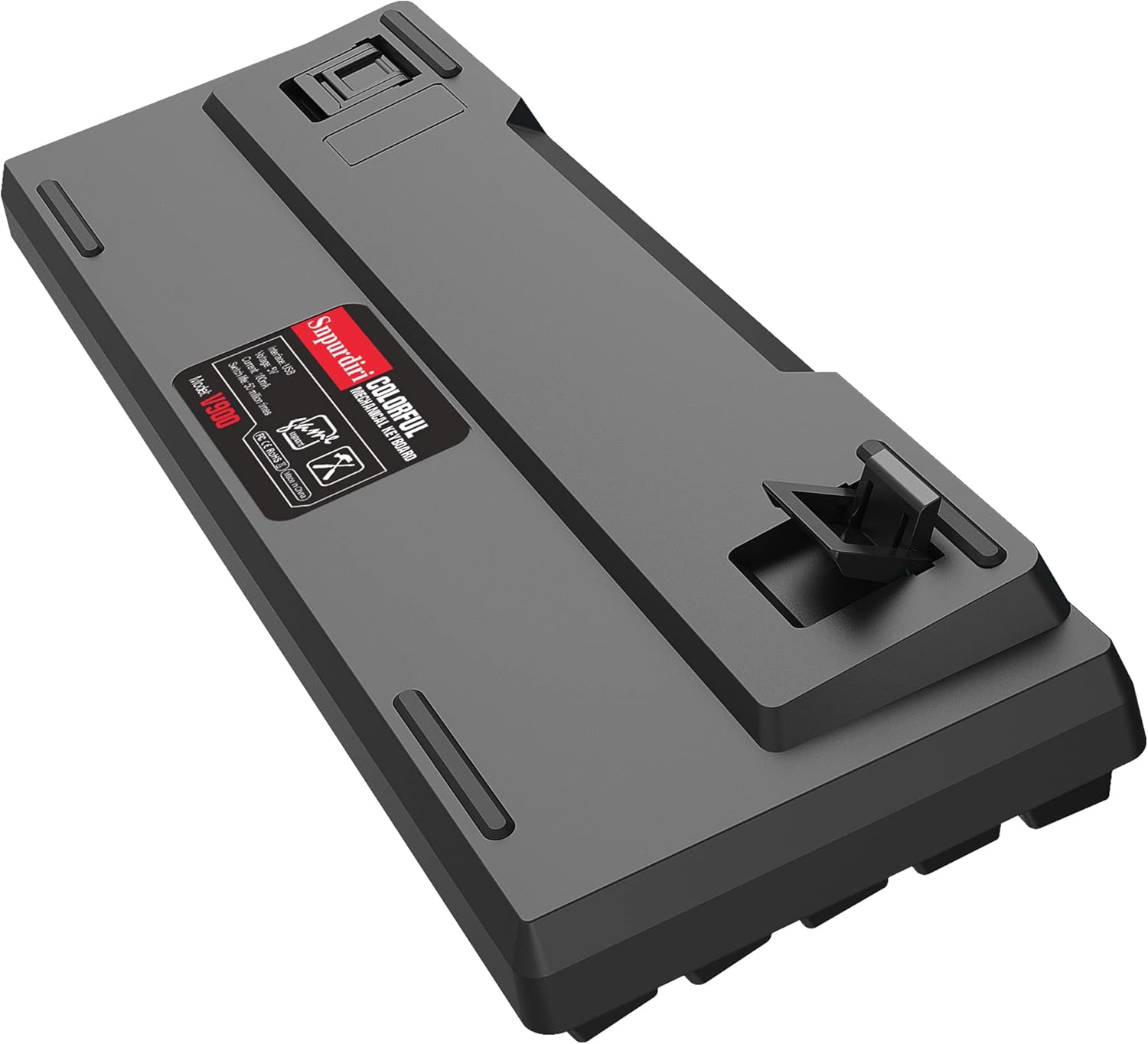 Gaming Tastatur & Maus - Snpurdiri 60% Wired Mechanical Gaming Keyboard, 61 Anti-Ghosting Keys, Blue LED Backlight, Ultra-Compact Two Stands (Red Switches/Black and White) – Bild 7