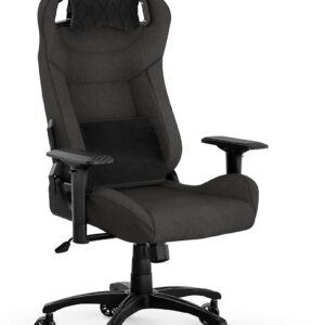 Gaming Chairs – Corsair T3 RUSH Fabric Gaming Chair (2023), Inspired by Motor Sports, Soft Fabric Cover, Detachable Neck Cushion and Memory Foam Lumbar Support, Anthracite