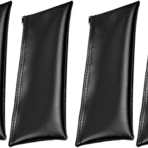 Streaming-Equipment – Microphone Bag – 4 Pack PU Leather Cases with Drawstring Zipper, Dustproof Storage for DJ Setup, Karaoke Equipment, Streaming Station, Live Performance Aid, Recording Organiser, Party Supplies