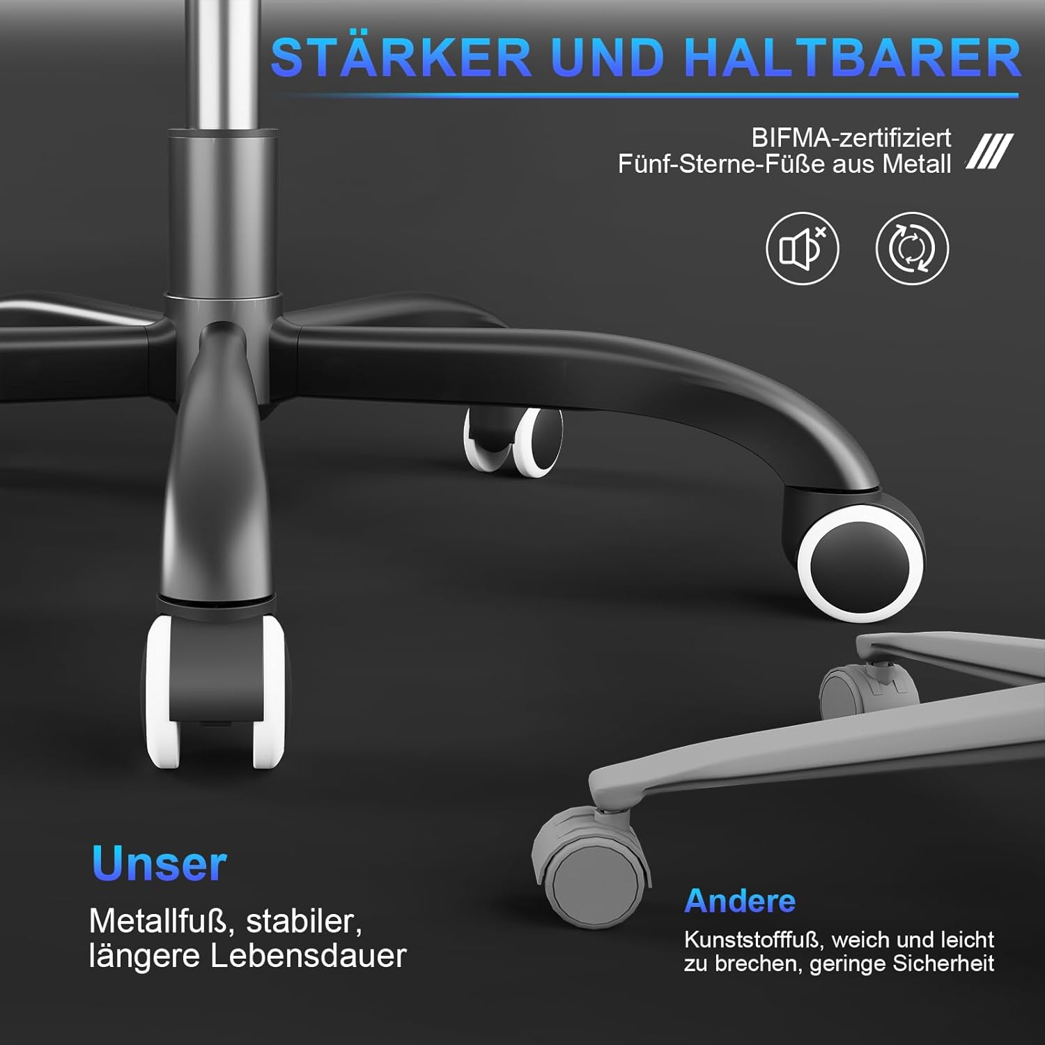 Gaming Chairs - JUMMICO Gaming Chair Massage, Office Chair Ergonomic with Massage Lumbar Cushion, Gamer Chair Adjustable Backrest 90-135° and Footrest, Gaming Chair 150 kg Load Capacity, White – Bild 8