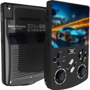 Gaming Consoles & Controllers – R40XX Handheld Game Console 4.2 Inch 128GB Memory HD Retro Gaming with BT Multiplayer for Linux System for Arcade Black