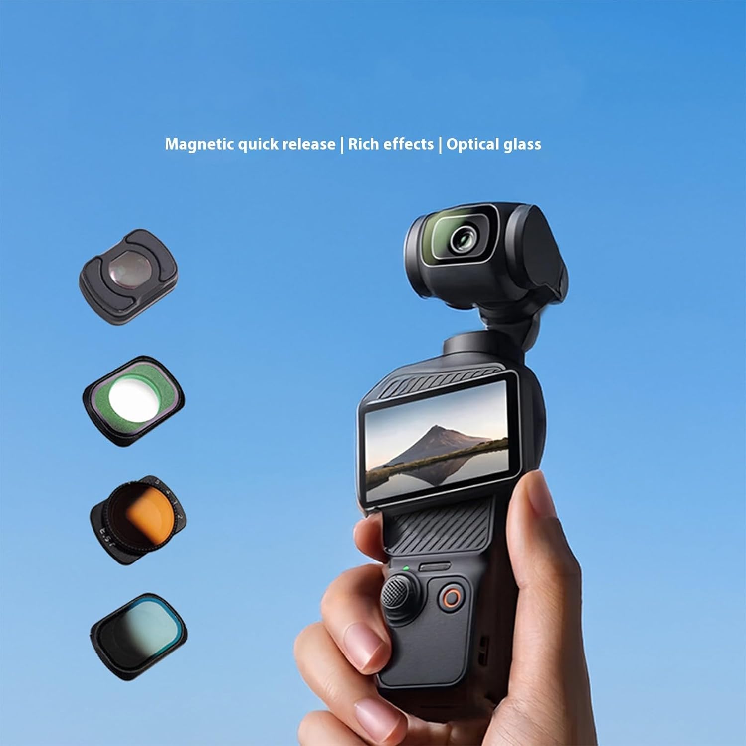 Streaming-Equipment - 3. Auswechselbare Attraktive Kamera ND2-5 Strahlenschutz Kratzfeste Beschichtung Reisefreundliches Streaming Permanente Kratzfeste Kamerafilter – Bild 7