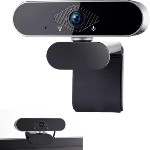Webcam – Webcam with Microphone Camera PC Cam 1080p HD Mini Facecam Video Conference 360° Adjustable USB Web Cam Plug & Play for Conference Live Streaming Recording Compatible with Skype/Zoom/YouTube