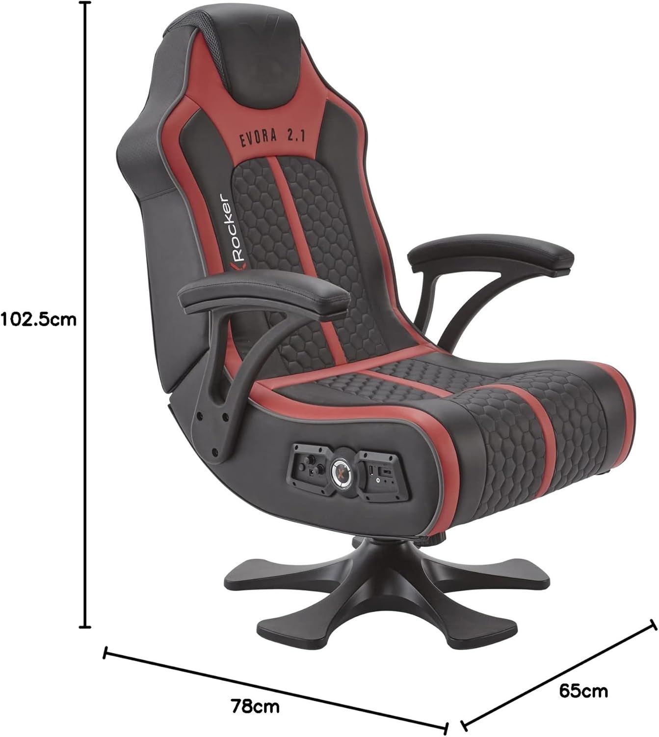 Gaming Consoles & Controllers - X Rocker Evora 2.1 Gaming & Entertainment Chair with 2.1 Sound System – Bild 3