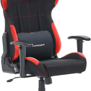 Gaming Chairs – DXRacer 1.2 FD01 /NR Gaming / Office / Desk Chair with Rocker Function Gaming Chair Height-Adjustable Swivel Chair PC Chair Ergonomic Executive Chair, Black/Red