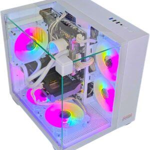 Gaming PC & Laptops – Gaming PC Triorama White RTX 5060 12 Core 64GB RAM 1TB SSD 700W Power Supply Water Cooling Windows 11 TPM 2.0