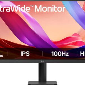 Gaming PC & Gaming Monitors – LG UltraWide 34U511A-B Monitor, 34 Inches, UWFHD (2560×1080), 100Hz, 5ms, IPS, 99% sRGB, DisplayHDR400, Super Resolution+, Black Stabilizer, HDMI, DisplayPort, Reading Mode, HDR Effect, Black
