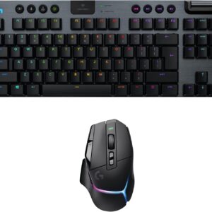 Gaming Tastatur & Maus – Logitech G G502 X PLUS Optical Wireless Gaming Mouse and G915 TKL Mechanical Wireless Gaming Keyboard without Numeric Keypad – LIGHTSYNC RGB, LIGHTSPEED – PC/Notebooks, Black
