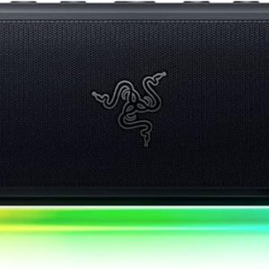 Gaming PC & Gaming Monitors – Razer Leviathan V2 X PC Gaming Soundbar with Full Range Drivers Compact Format USB Type C Power Supply and Audio Bluetooth 5.0 Chroma RGB Black