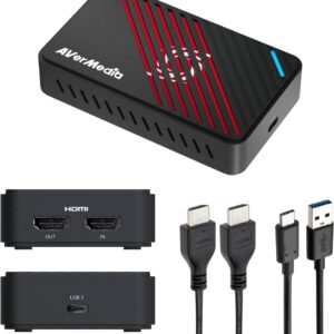 Gaming Consoles & Controllers – AVerMedia 4K HDMI Capture Card for Streaming, PS5, Xbox, Nintendo Switch, PC, USB 3.2 Game Capture Device for Twitch, OBS, YouTube, Discord, Low Latency Recording, GC553Pro Live Gamer Ultra S