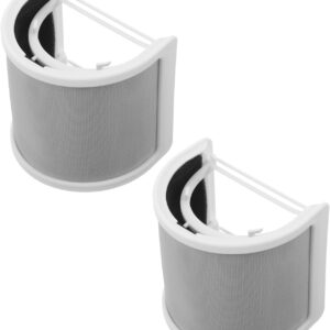 Streaming-Equipment – Pack of 2 U Shaped Microphone Pop Filter with Metal Grille Wind Protection Cover for Condenser Microphones Microphone Wind Protection for Vocal Recording Streaming and Podcasts