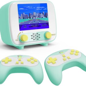 Gaming Consoles & Controllers – Handheld Game Console Two Player Games, Mini Arcade Machine, Retro Handheld Console with 300 Classic Games, 2.8 Inch LCD Screen, and RCA AV Cable to TV Output, for Children and Adults
