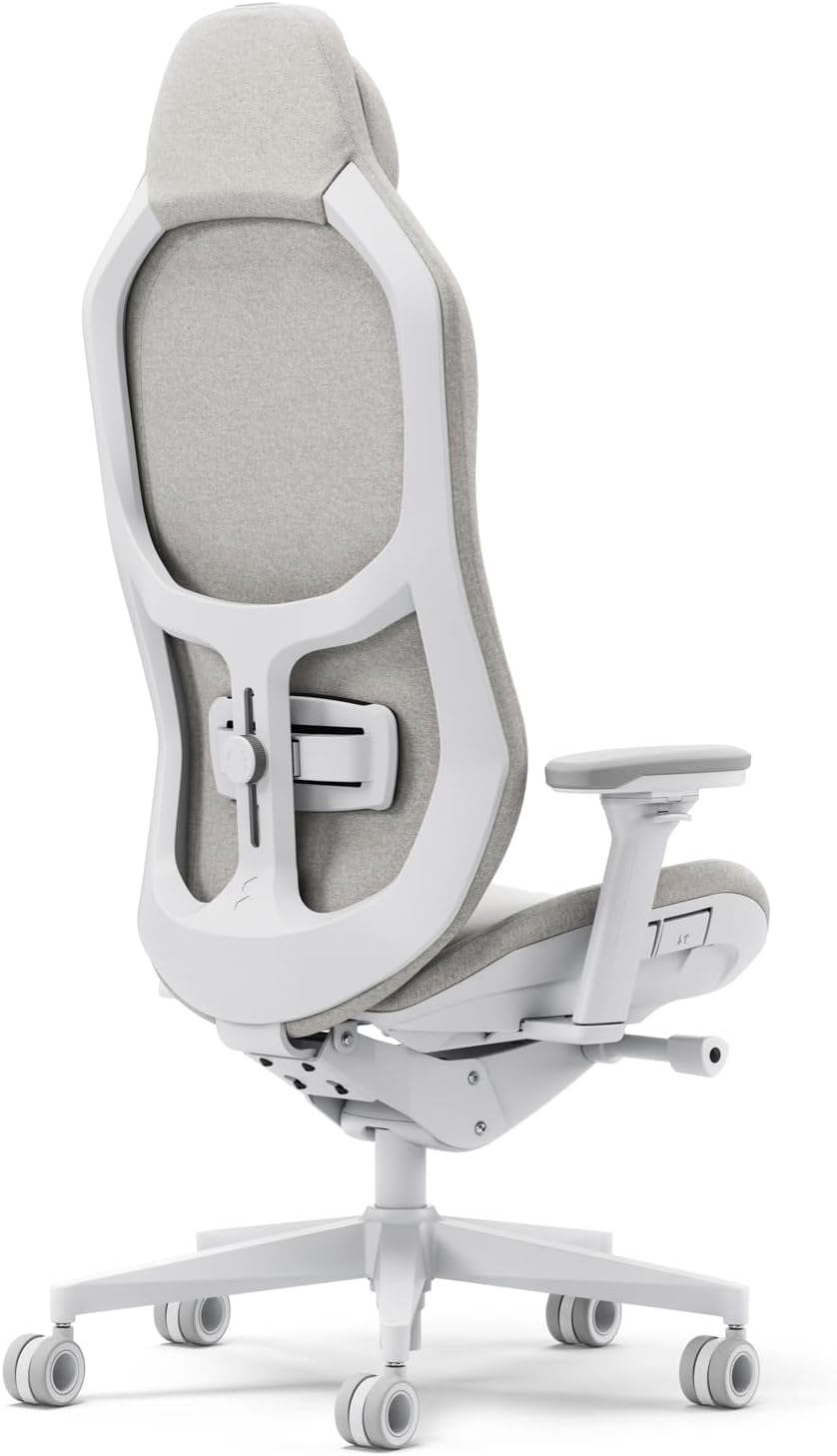 Gaming Chairs - Fractal Design Refine Fabric Light Gaming Chair - Ergonomic Office Desk Chair Functionality with 4D Adjustable Armrests, High-Back Support, Lumbar Cushion, and Premium Fabric – Bild 4