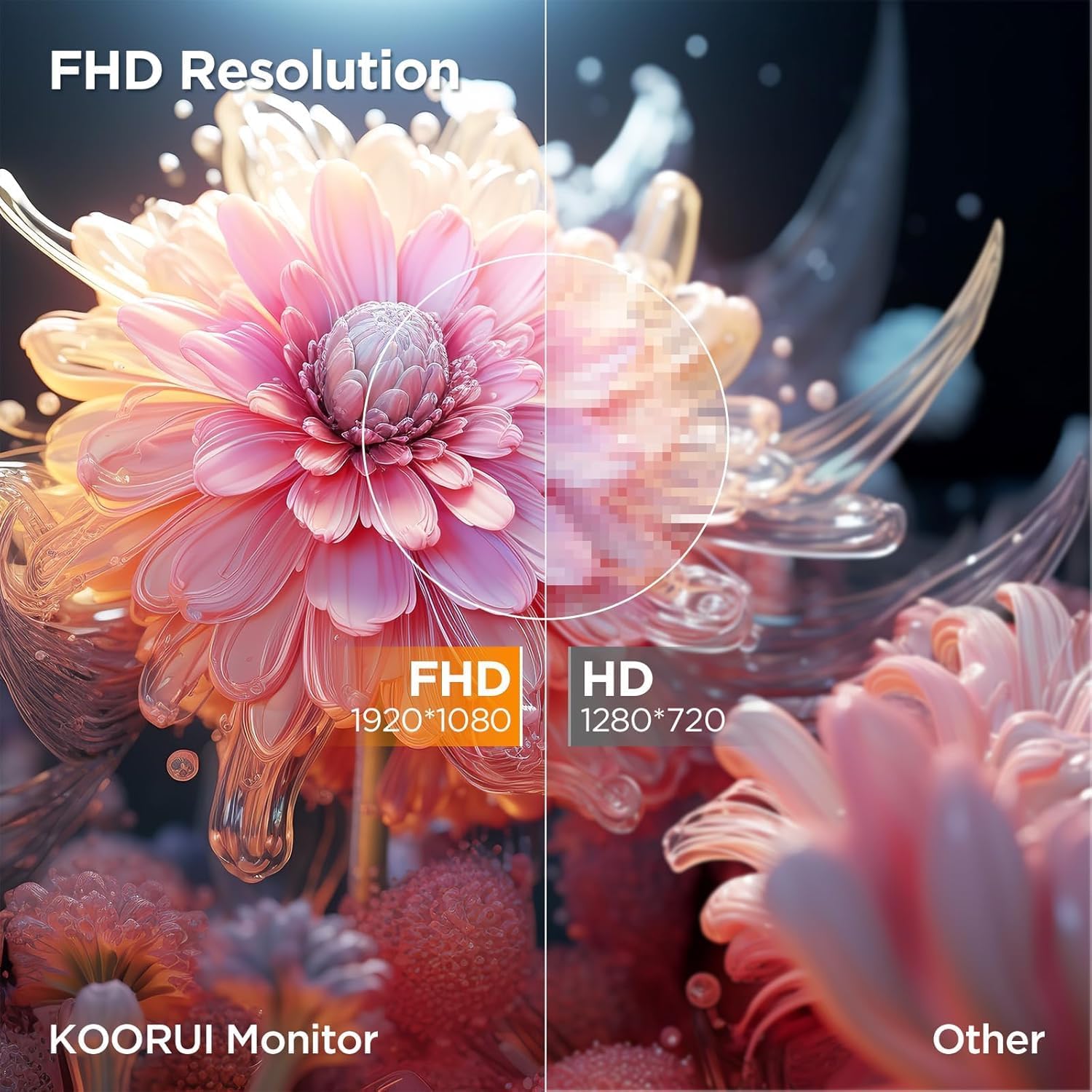 Gaming PC & Gaming Monitors - KOORUI Curved Monitor – 23.6 Inch (61 cm) FHD Curved Computer Monitor, VA Panel, 60 Hz, 1800R Curvature, Tilt Adjustment, Eye Care, HDMI, VGA Gaming Monitor, Black 24N5C – Bild 3