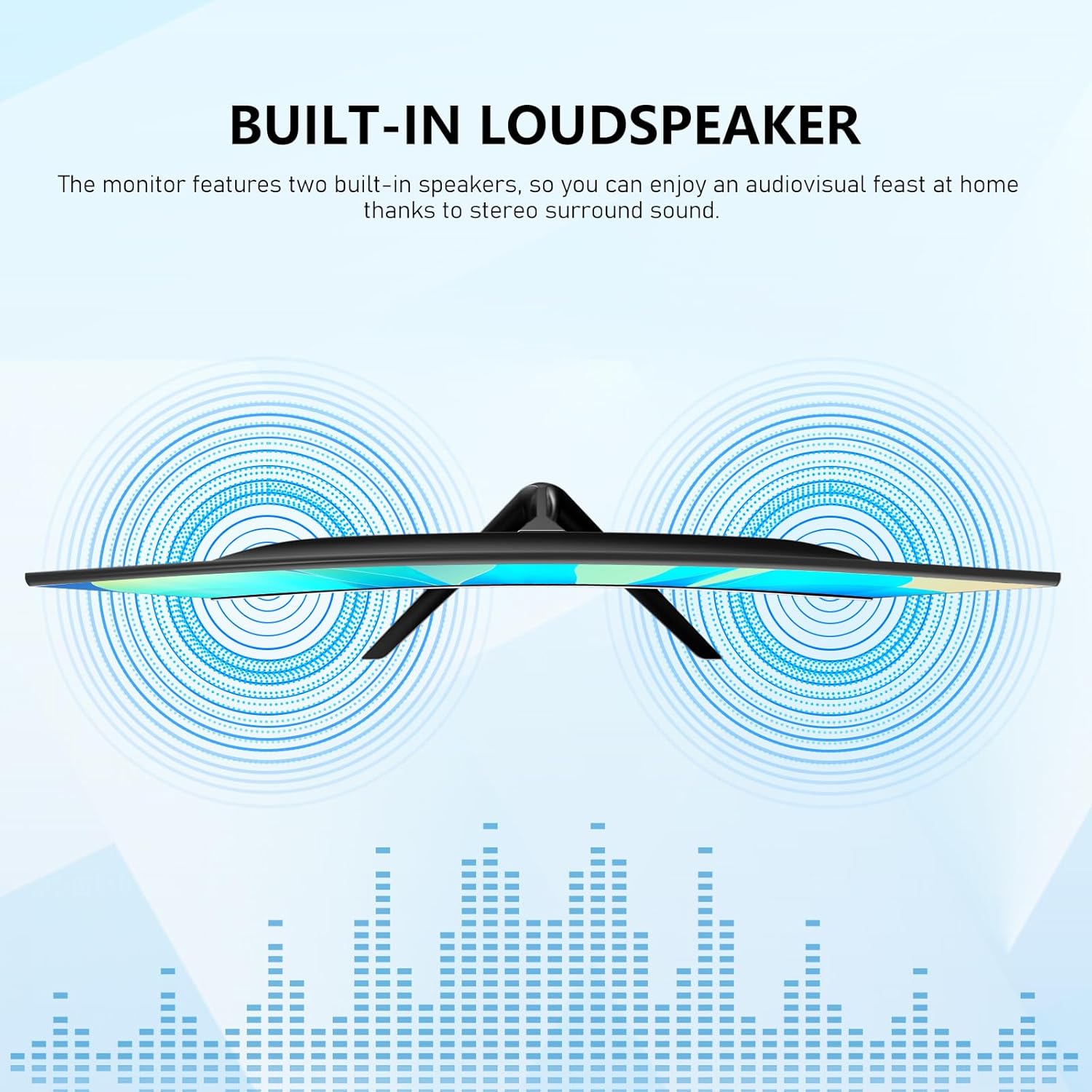 Gaming PC & Gaming Monitors - Gawfolk 24.5 Inch Curved Monitor with Built-in Speakers, 3000R 120Hz PC Gaming Screen Full HD 1080P, HDMI 2.0, VGA, VESA 75 x 75 mm – Bild 5