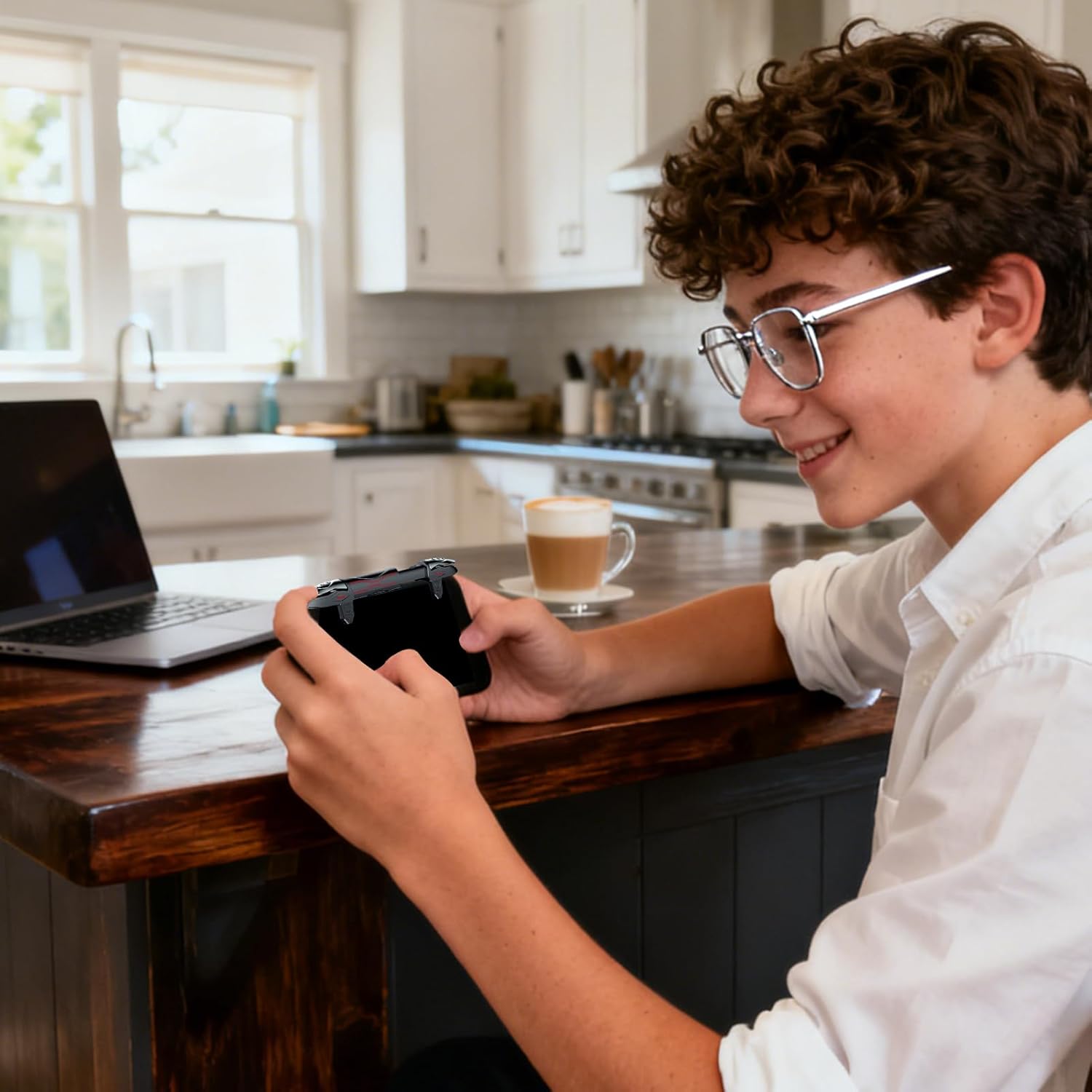 Streaming-Equipment - Spielauslöser für Telefon – Nullverzögerungscontroller, Handyauslöser, Zubehör für Mobiltelefone, reaktionsschnelle Touch-Tasten, leichter Smartphone-Controller | Auslöser – Bild 3