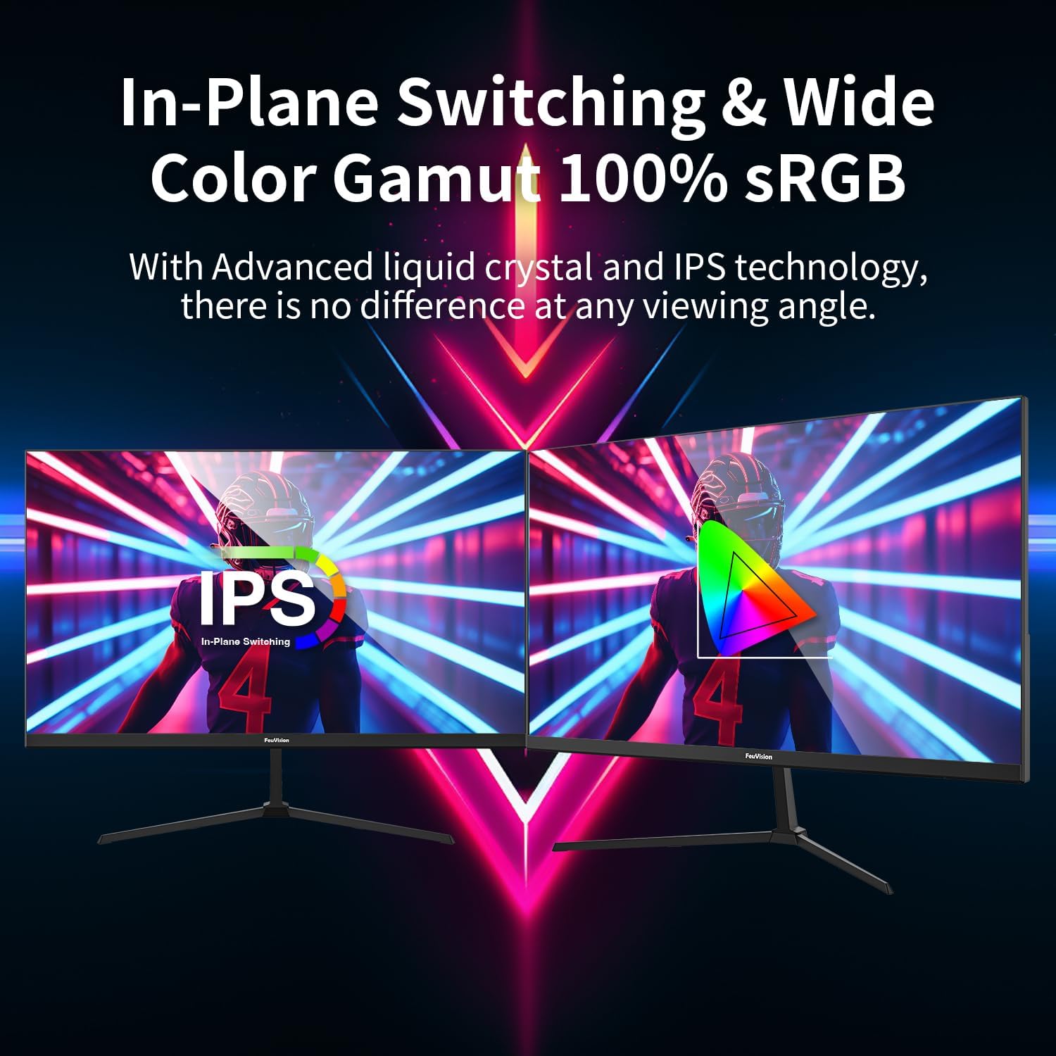 Gaming PC & Gaming Monitors - 24 Inch Gaming Monitor, 240Hz, FHD 1080p, PC Monitor, 1ms, IPS Panel, FreeSync, Adaptive Sync, VESA Mountable, Eye-Care, 100% sRGB, Frameless Screen, HDMI x 1, DP x 1 – Bild 6