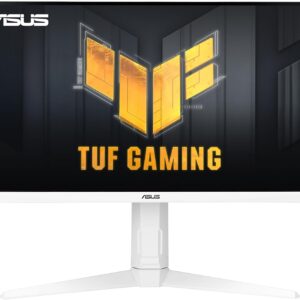Gaming PC & Gaming Monitors – ASUS TUF Gaming VG27AQML1A-W, 27 Inch WQHD Monitor, 260 Hz, 1 ms GtG, G-Sync, FreeSync, Adaptive Sync, ELMB, DisplayHDR 400, Fast-IPS Panel, 16:9, 2560×1440, USB Hub, DP, HDMI, Ergo, Speaker, White