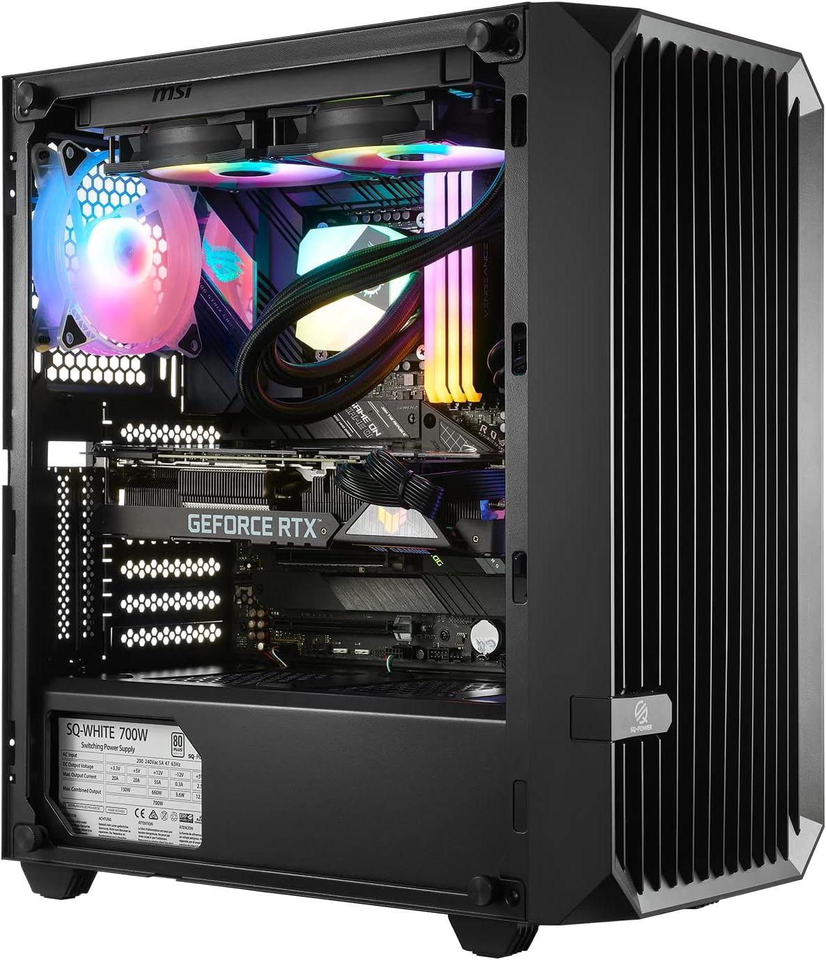 Gaming PC & Laptops - Gaming PC Ryzen 7 9800X3D 8X 5.2GHz, MSI MAG Water Cooling, 32GB DDR5 RAM, 2TB M.2 SSD, NVIDIA RTX 5070 12GB, Win 11 Pro – Bild 6