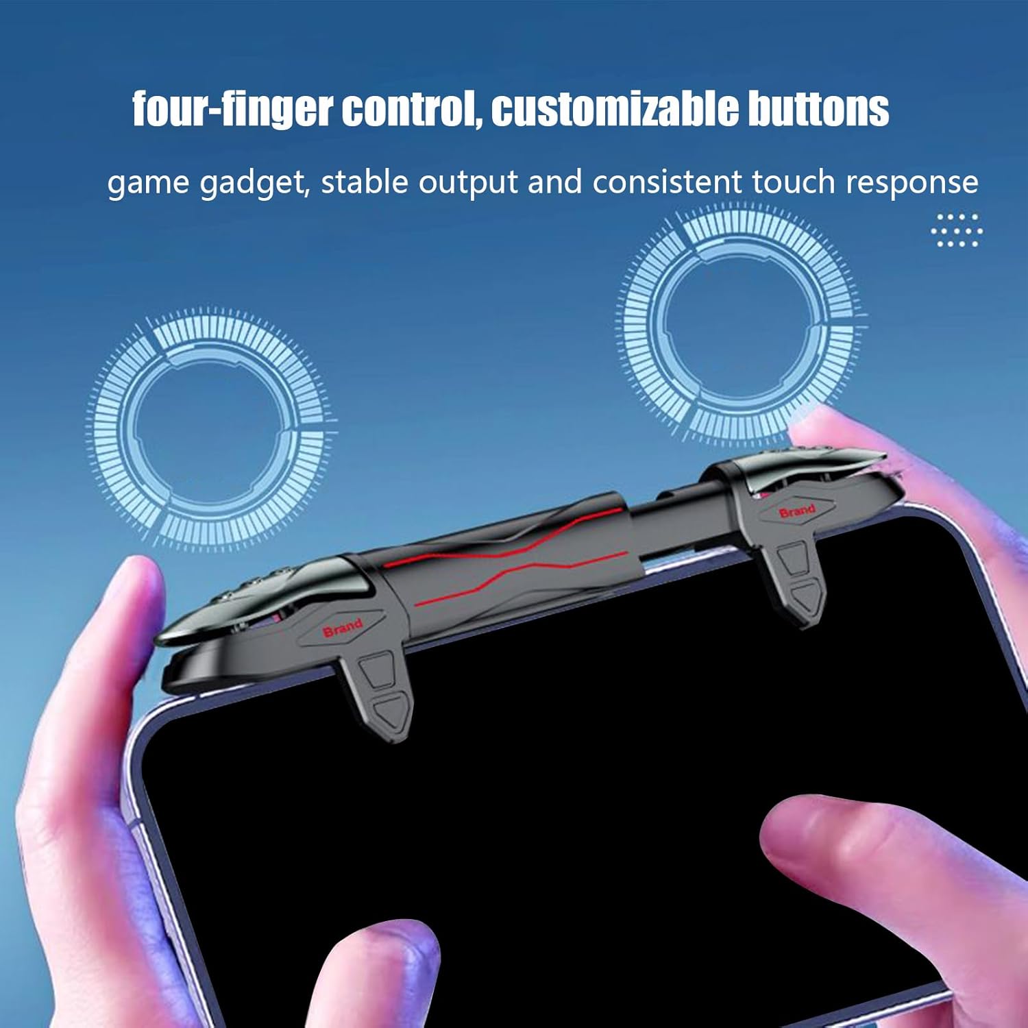 Streaming-Equipment - Spielauslöser für Telefon – Nullverzögerungscontroller, Handyauslöser, Zubehör für Mobiltelefone, reaktionsschnelle Touch-Tasten, leichter Smartphone-Controller | Auslöser – Bild 5