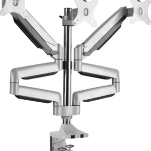 Gaming PC & Gaming Monitors – RICOO Monitor Mount 3 Monitors Gas Lift Screen Mount Triple Arms for Computer Monitors 13-27 Inch Monitor Mount TS9911 Monitor Arm 3 Screen Stand Table Mount Monitor Holder