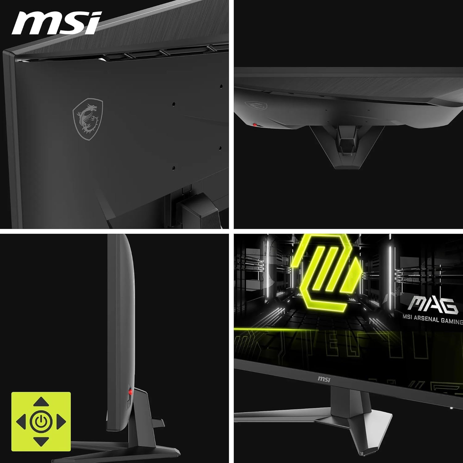 Gaming PC & Gaming Monitors - MSI MAG 272FDE 24.5 Inch FHD 1920 x 1080 Gaming Monitor, 200 Hz, 0.5 ms, HDR Enabled, AMD FreeSync Premium, Eye-friendly, AI Vision, HDMI 2.0b, DP 1.2a, Frameless, Adjustable, Vesa Mount, Black – Bild 5