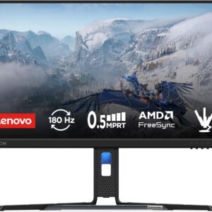 Gaming PC & Gaming Monitors – Lenovo Legion R24e Gaming Monitor 24″ FHD (1920×1080) IPS 0.5ms 180Hz Adjustable AMD FreeSync HDMI 2.1 (Console Mode) and DP HDMI Cable Included – Raven Black