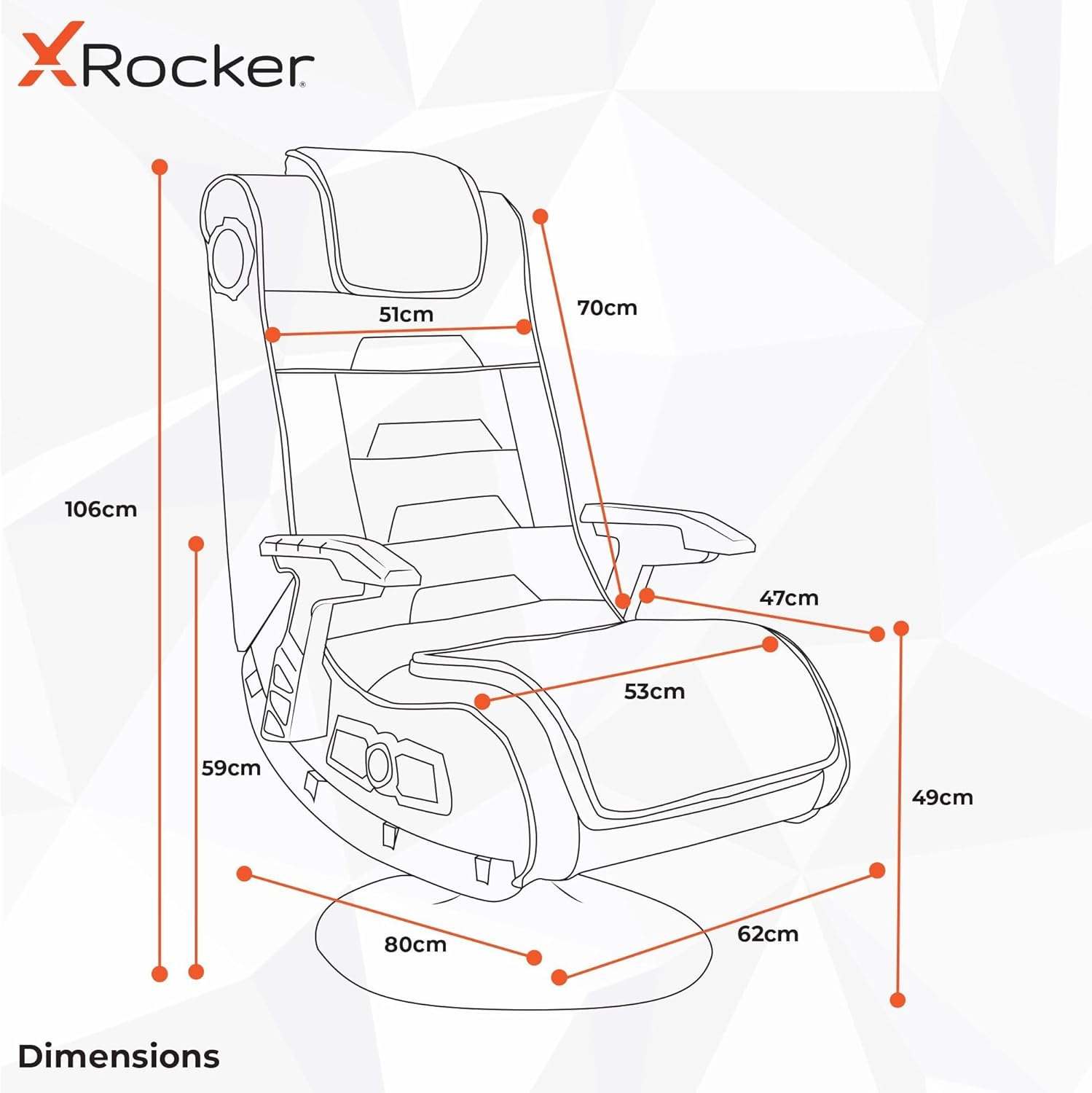 Gaming Chairs - X Rocker Pro 4.1 Gaming & Entertainment Chair - TV & Music Chair with 4.1 Sound System Vibration – Bild 2