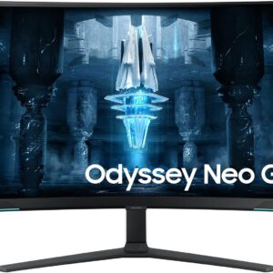 Gaming PC & Gaming Monitors – Samsung Odyssey Neo G8 Gaming Monitor S32BG850NP, 32 Inch, VA Panel, 4K UHD Resolution, AMD FreeSync Premium Pro, 1ms Response Time, Refresh Rate 240Hz, Front, Black, Back, White