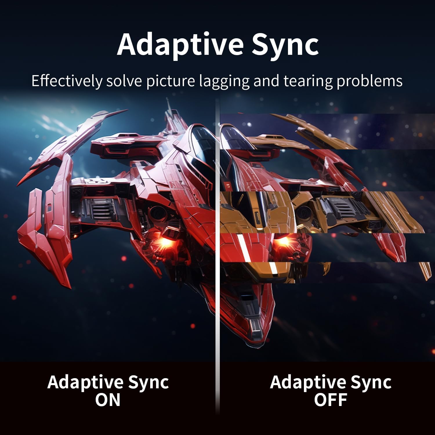 Gaming PC & Gaming Monitors - 24 Inch Monitor, 120Hz, FHD 1080p, IPS Panel, Gaming Monitor, 4ms, Adaptive Sync, VESA Mountable, Eye-Care, Frameless Screen, Blue Light Filter, HDMI, VGA – Bild 4