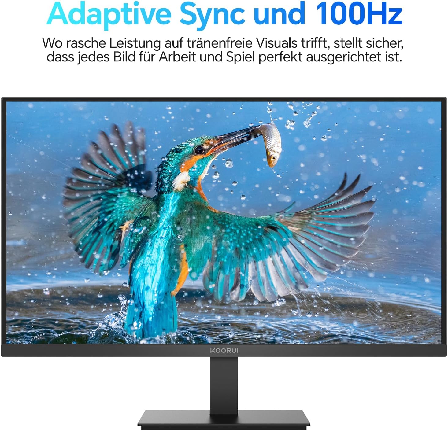 Gaming PC & Gaming Monitors - KOORUI E2212F 21.45 Inch Monitor, FHD 1920 x 1080 100Hz PC Monitor, Adaptive Sync HDMI 1.4, Eye Care Screen, -5° to 15° Tilt, VESA 100 x 100 mm – Bild 2