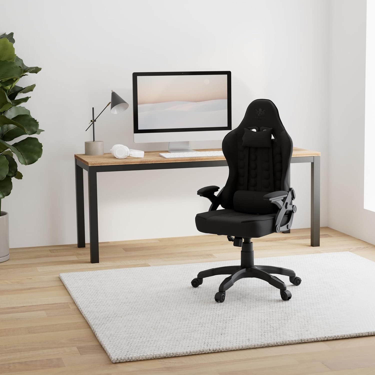 Gaming Chairs - Gaming Chair Fabric - Black - Office Chair - Ergonomic Computer Chair Gamer - 130 kg Load Capacity - Gamer Chair - Gaming Chair - Gaming Chair Ergonomic - Gaming Chair - PC Chair – Bild 2