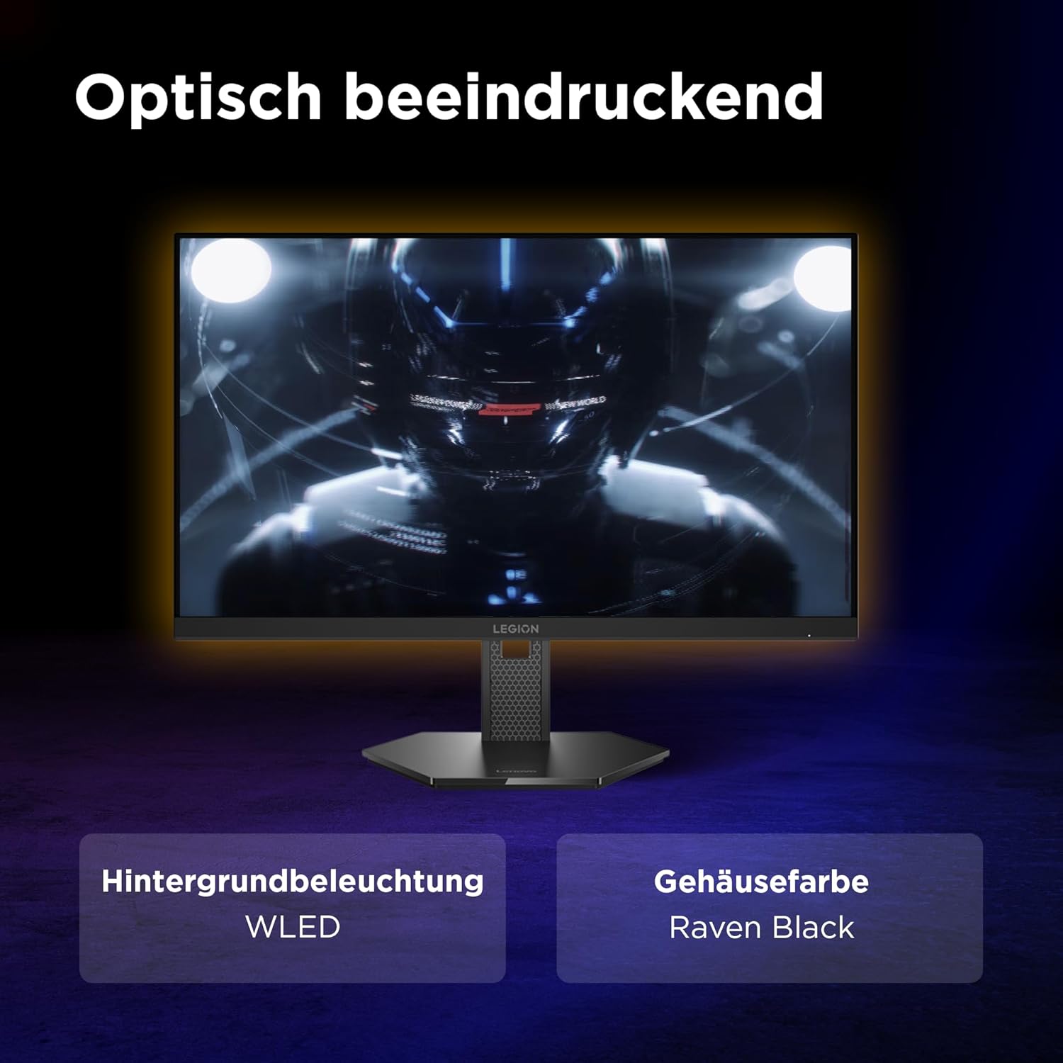 Gaming PC & Gaming Monitors - Lenovo Legion 27U-10 | 27 Inch UHD WLED Gaming Monitor | 3840 x 2160 | 16:9 | 320Hz | 0.5 ms Response Time | HDMI | DisplayPort | Audio 3.5 mm | 3-Sided Panel | TÜV Eye Protection | Black | 6.2 kg – Bild 7
