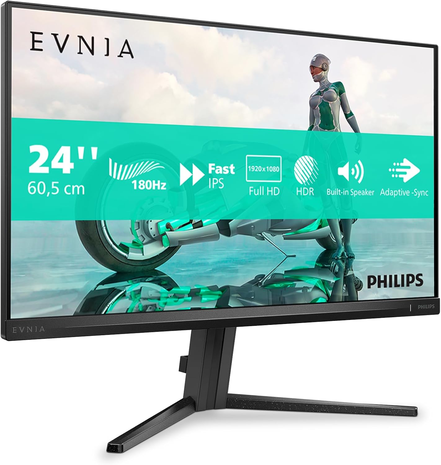 Gaming PC & Gaming Monitors - Philips Evnia 24M2N3200S - 24 Zoll FHD Gaming Monitor, 180 Hz, 0.5 ms, FreeSync Prem., G-Sync comp. (1920x1080, HDMI 2.0, DisplayPort 1.4) schwarz-grau